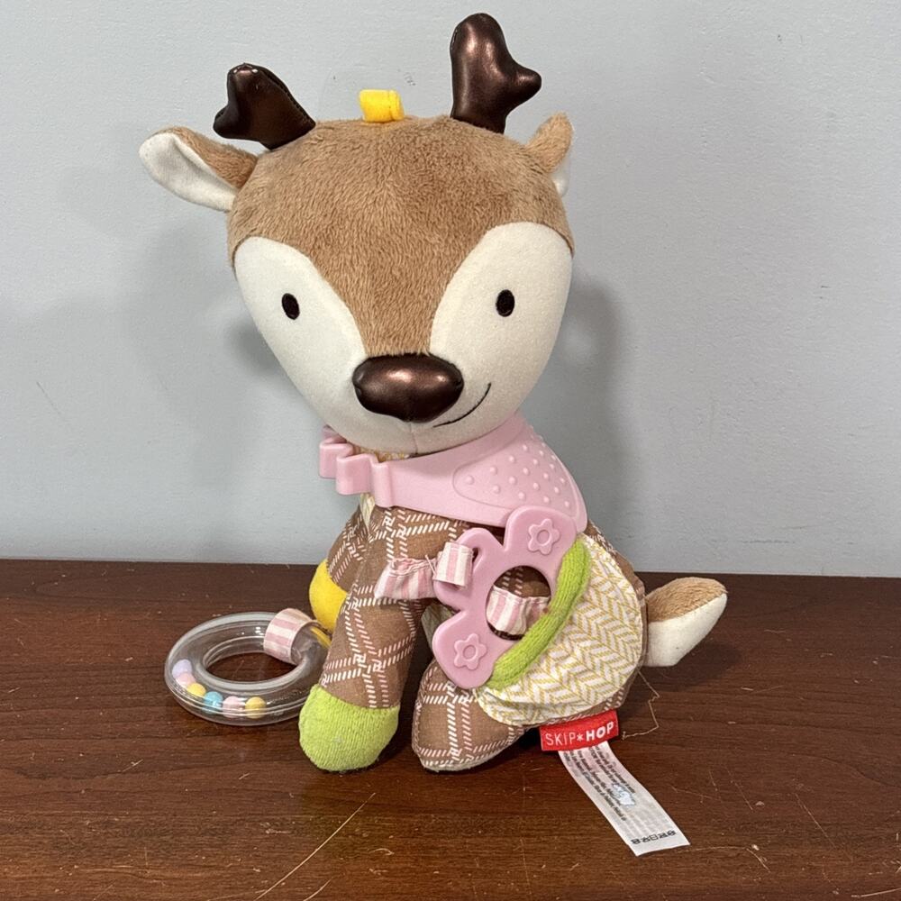 Skip Hop Baby Plush Deer Bandana Buddies Baby Activity Teething Stuffed Animal